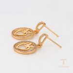 نمای مدل قفل و اتصالات گوشواره ژوپینگ طول Free وزن 2.59 گرم کد X000887494