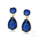 نمای نزدیک گوشواره ژوپینگ نگین‌دار کد X000889806