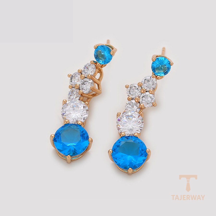 نمای مدل قفل و اتصالات گوشواره ژوپینگ وزن 7.44 گرم کد X000916143