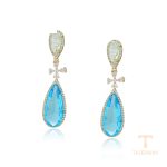 گوشواره ژوپینگ رنگ طلایی طرح طلا ۱۴ عیار کد X000924115