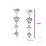 نمای مدل قفل و اتصالات گوشواره ژوپینگ وزن 4.11 گرم کد X000926517