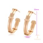 نمای مدل قفل و اتصالات گوشواره ژوپینگ وزن 8.4 گرم کد X000932906