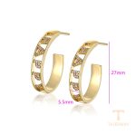 نمای مدل قفل و اتصالات گوشواره ژوپینگ طول Free وزن 4.62 گرم کد X000935701
