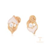 نمای نزدیک گوشواره ژوپینگ نگین‌دار کد X000951760