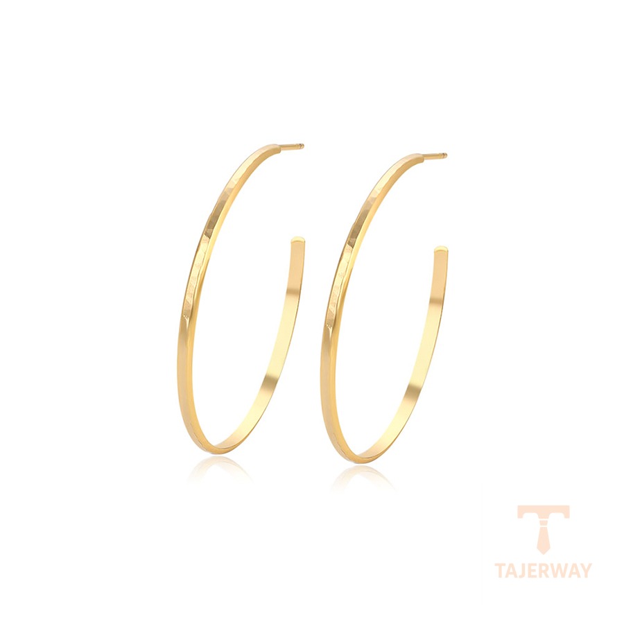 گوشواره ژوپینگ رنگ طلایی طرح طلا ۱۴ عیار بدون نگین کد X000956711