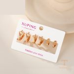 نمای مدل قفل و اتصالات گوشواره ژوپینگ طول Free وزن 8.13 گرم کد X000995350