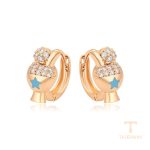 نمای نزدیک گوشواره ژوپینگ نگین‌دار کد X000997608