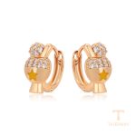 نمای نزدیک گوشواره ژوپینگ نگین‌دار کد X000997609