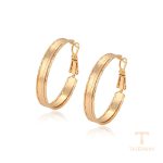 گوشواره ژوپینگ رنگ طلایی طرح طلا ۱۸ عیار بدون نگین کد X001003295