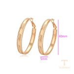 نمای نزدیک گوشواره ژوپینگ بدون نگین کد X001003300