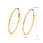 نمای نزدیک گوشواره ژوپینگ بدون نگین کد X001005097