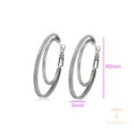 نمای نزدیک گوشواره ژوپینگ بدون نگین کد X001005117