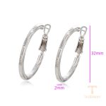 نمای نزدیک گوشواره ژوپینگ بدون نگین کد X001005349