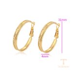 نمای نزدیک گوشواره ژوپینگ بدون نگین کد X001005767