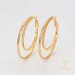 نمای مدل قفل و اتصالات گوشواره ژوپینگ طول Free وزن 7.77 گرم کد X001006750