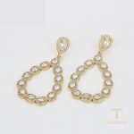 نمای مدل قفل و اتصالات گوشواره ژوپینگ وزن 10.42 گرم کد X001011155