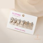 گوشواره ژوپینگ طلای سفید (رادیوم) بدون نگین کد X001012071