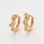 نمای مدل قفل و اتصالات گوشواره ژوپینگ طول Free وزن 3.19 گرم کد X001013635