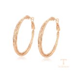 نمای نزدیک گوشواره ژوپینگ بدون نگین رنگ ثابت کد X001017875