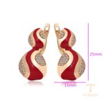 نمای مدل قفل و اتصالات گوشواره ژوپینگ طول Free وزن 5.78 گرم کد X001024231