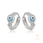 نمای نزدیک گوشواره ژوپینگ نگین‌دار کد X001148529
