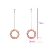 نمای نزدیک گوشواره ژوپینگ نگین‌دار کد YMearring-343-A4