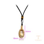 گردنبند ژوپینگ رنگ طلایی طرح طلا ۱۸ عیار نگین‌دار کد 14N25011548