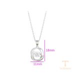 نمای نزدیک گردنبند ژوپینگ نگین‌دار کد necklace-00083
