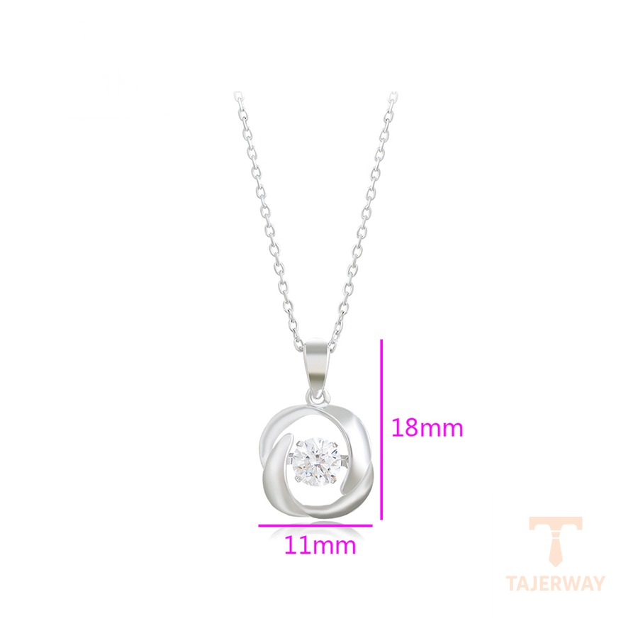 نمای نزدیک گردنبند ژوپینگ نگیندار کد necklace-00083