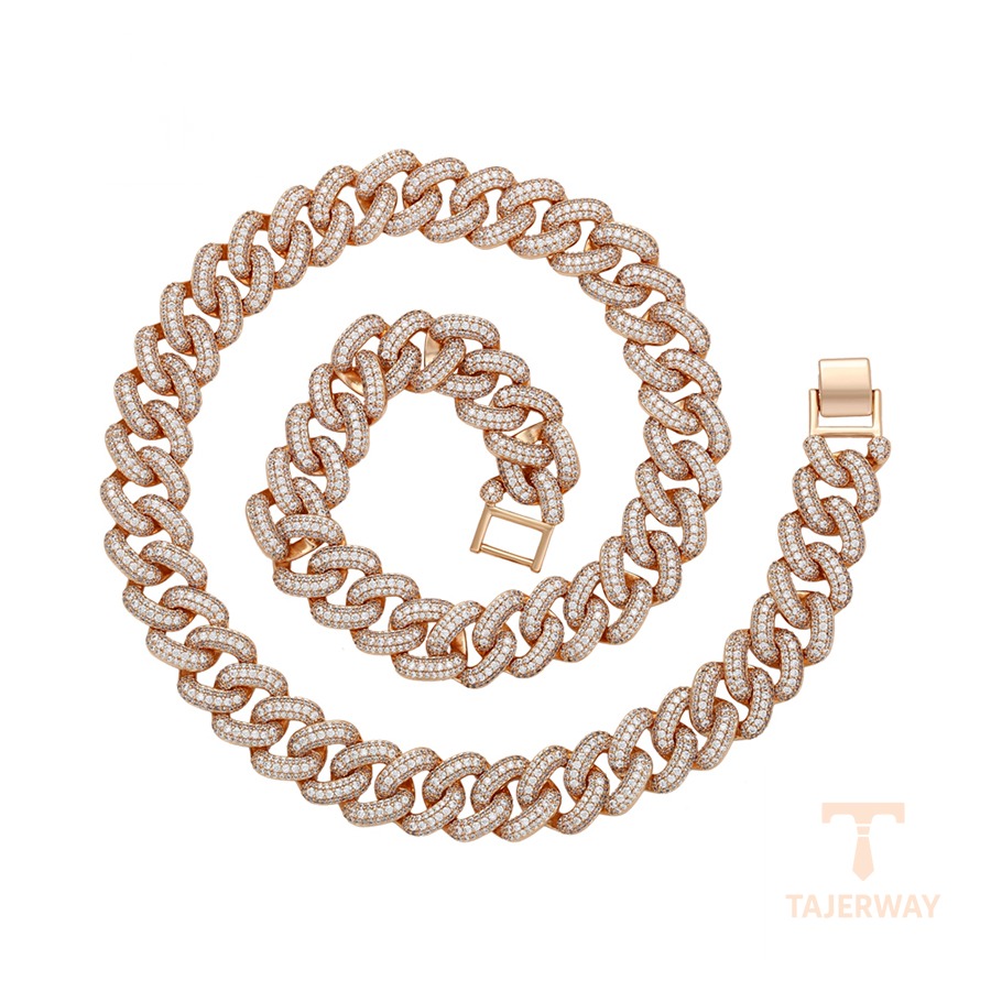 گردنبند ژوپینگ رنگ طلایی طرح طلا ۱۸ عیار نگین‌دار کد X000782983