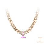 نمای نزدیک گردنبند ژوپینگ نگین‌دار کد X000836711