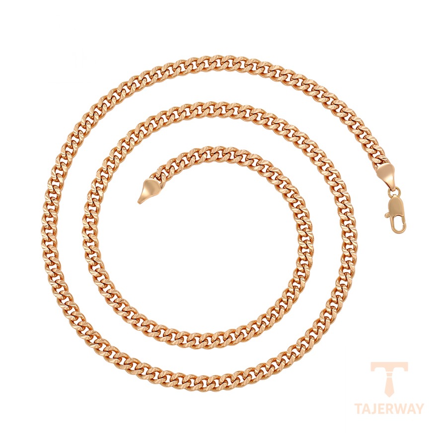 گردنبند ژوپینگ رنگ طلایی طرح طلا ۱۸ عیار بدون نگین کد X000928585