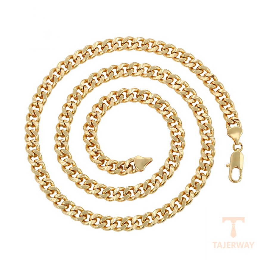 گردنبند ژوپینگ رنگ طلایی طرح طلا ۱۴ عیار بدون نگین کد X000933976