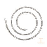 گردنبند ژوپینگ طلای سفید (رادیوم) بدون نگین کد X000950513