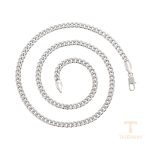 گردنبند ژوپینگ طلای سفید (رادیوم) بدون نگین کد X000950514