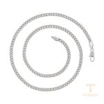 گردنبند ژوپینگ طلای سفید (رادیوم) بدون نگین کد X000950959