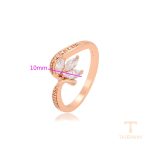 نمای نزدیک انگشتر ژوپینگ نگین‌دار کد A00913086