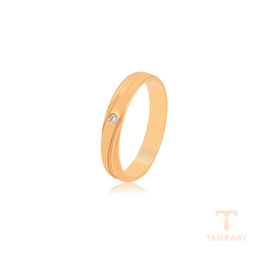 انگشتر ژوپینگ رنگ طلایی طرح طلا ۱۸ عیار نگین‌دار کد A00913219