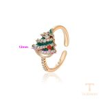 نمای نزدیک انگشتر ژوپینگ نگین‌دار کد X001033777