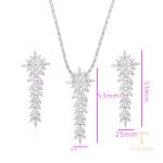 ست ژوپینگ طلای سفید (رادیوم) نگین‌دار کد 5-set