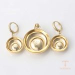 نمای نزدیک ست ژوپینگ بدون نگین کد 64238