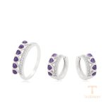 ست ژوپینگ طلای سفید (رادیوم) نگین‌دار کد 65337