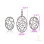 نمای نزدیک ست ژوپینگ نگین‌دار کد A00689456