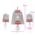 نمای نزدیک ست ژوپینگ نگین‌دار کد A00689559