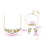 نمای نزدیک ست ژوپینگ نگین‌دار رنگ ثابت کد S00141462