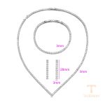 نمای نزدیک ست ژوپینگ نگین‌دار کد X000871335