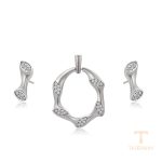 نمای نزدیک ست ژوپینگ نگین‌دار کد X000997865