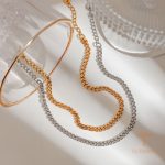 نمای نزدیک Chain & Link Bracelets برند J&D بدون نگین