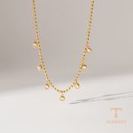 زاویه دیگر Necklaces برند J&D رنگ طلایی طرح طلا ۱۸ عیار