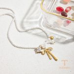 جزییات زنجیر و قفل گردنبند ابکاری طلای ۱۸ عیار
